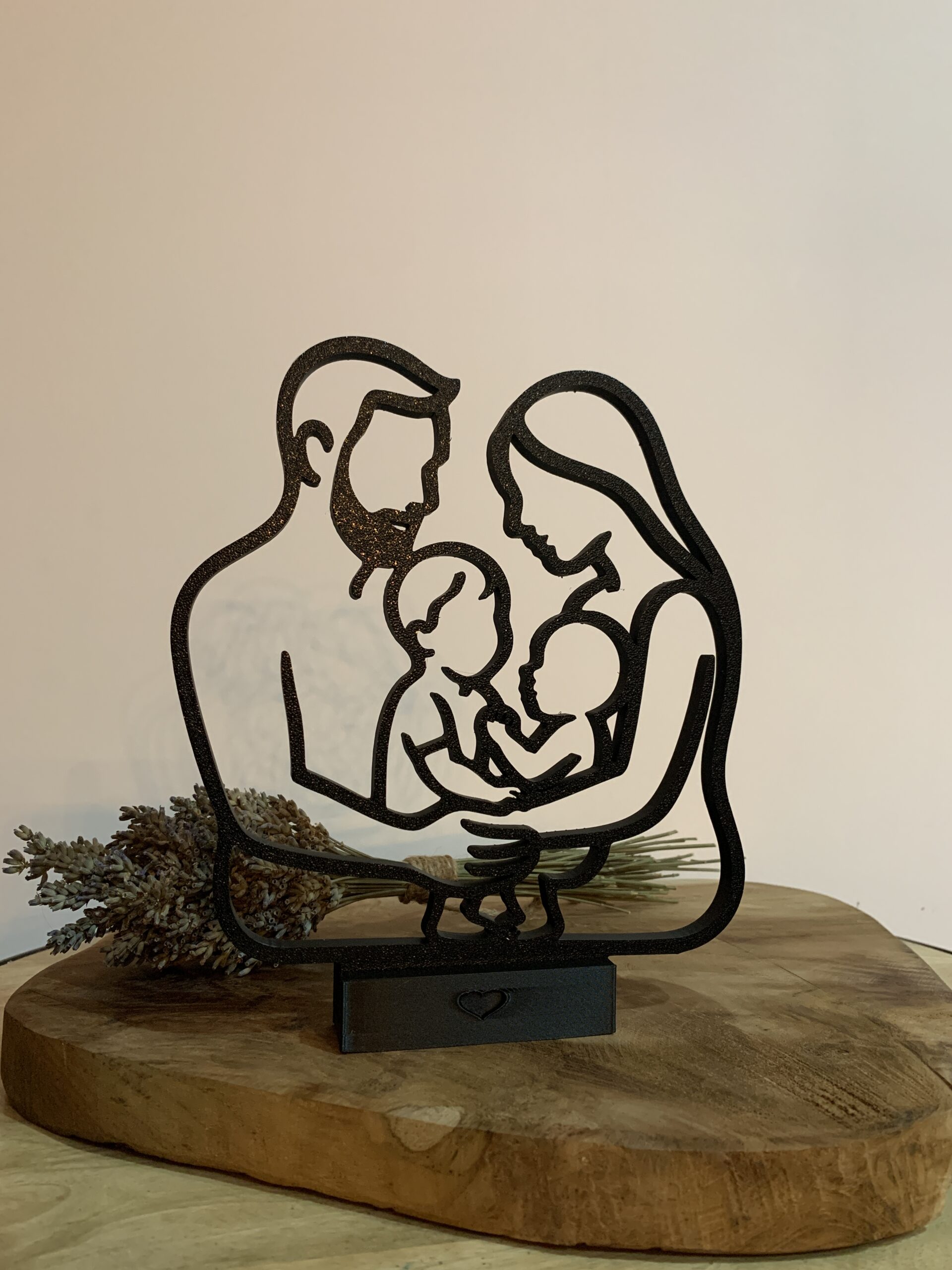 Silhouette Couple - 2 enfants